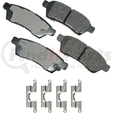 Akebono ACT1100 Disc Brake Pad Set ProACT Ultra Premium Ceramic Disc Brake Pad Kit