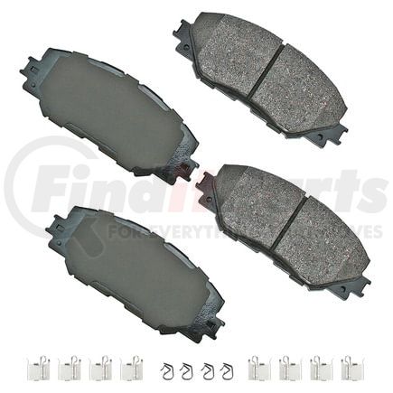ACT1210A by AKEBONO - ProACT Ultra Premium Ceramic Disc Brake Pad Kit