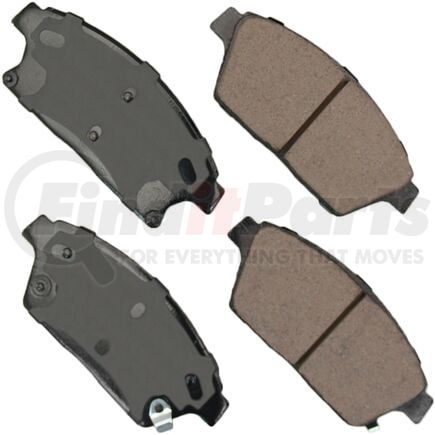 ACT1467 by AKEBONO - ProACT Ultra Premium Ceramic Disc Brake Pad Kit