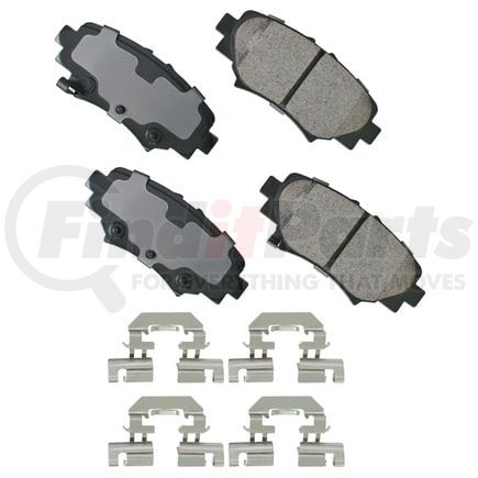 Akebono ACT1729 Disc Brake Pad Set ProACT Ultra Premium Ceramic Disc Brake Pad Kit