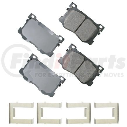 Akebono ACT1799 Disc Brake Pad Set ProACT Ultra Premium Ceramic Disc Brake Pad Kit