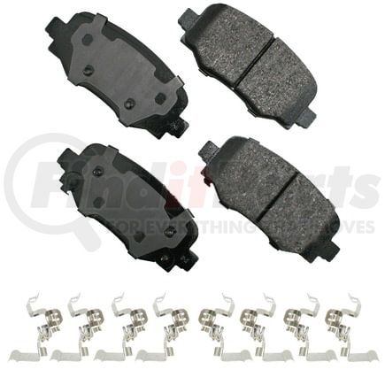 Akebono ACT1809 Disc Brake Pad Set ProACT Ultra Premium Ceramic Disc Brake Pad Kit