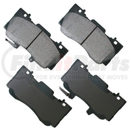 ACT1784 by AKEBONO - ProACT Ultra Premium Ceramic Disc Brake Pad Kit