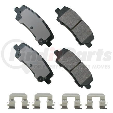 ACT1793 by AKEBONO - ProACT Ultra Premium Ceramic Disc Brake Pad Kit