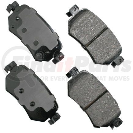 Akebono ACT1874 Disc Brake Pad Set ProACT Ultra Premium Ceramic Disc Brake Pad Kit