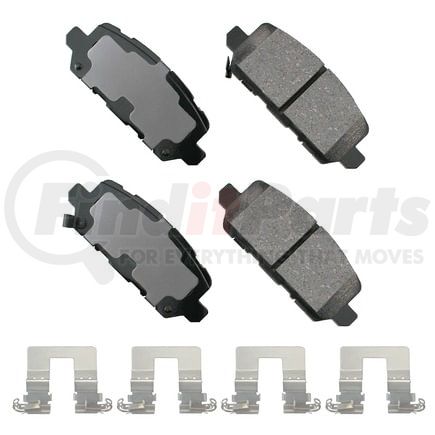 Akebono ACT1841 Disc Brake Pad Set ProACT Ultra Premium Ceramic Disc Brake Pad Kit