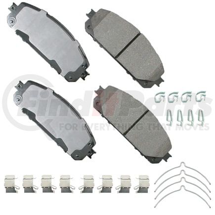 ACT1843 by AKEBONO - ProACT Ultra Premium Ceramic Disc Brake Pad Kit