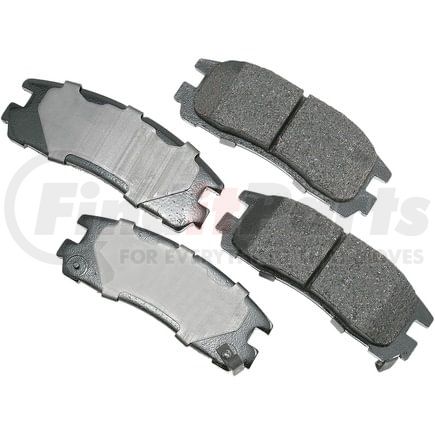 Akebono ACT383 Disc Brake Pad Set ProACT Ultra Premium Ceramic Disc Brake Pad Kit