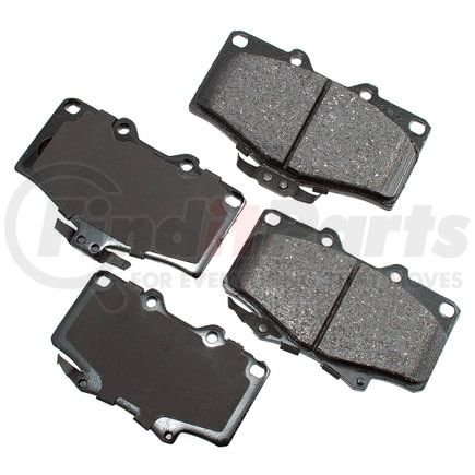 Akebono ACT502 Disc Brake Pad Set ProACT Ultra Premium Ceramic Disc Brake Pad Kit