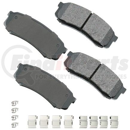 ACT606A by AKEBONO - ProACT Ultra Premium Ceramic Disc Brake Pad Kit