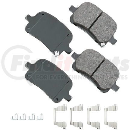 Akebono ACT707A Disc Brake Pad Set ProACT Ultra Premium Ceramic Disc Brake Pad Kit