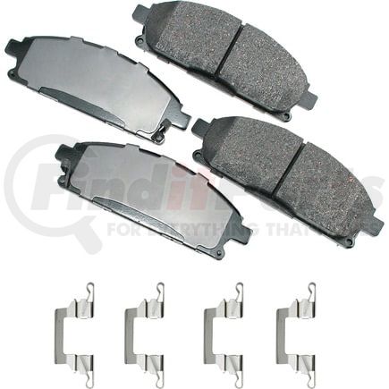 ACT691A by AKEBONO - ProACT Ultra Premium Ceramic Disc Brake Pad Kit