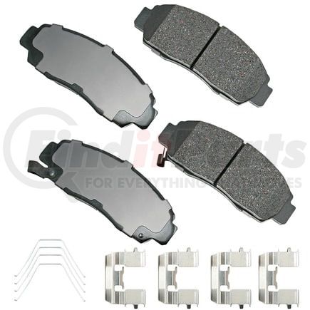 ACT787B by AKEBONO - ProACT Ultra Premium Ceramic Disc Brake Pad Kit
