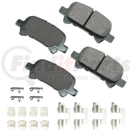 ACT828A by AKEBONO - ProACT Ultra Premium Ceramic Disc Brake Pad Kit
