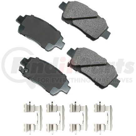 ACT822A by AKEBONO - ProACT Ultra Premium Ceramic Disc Brake Pad Kit