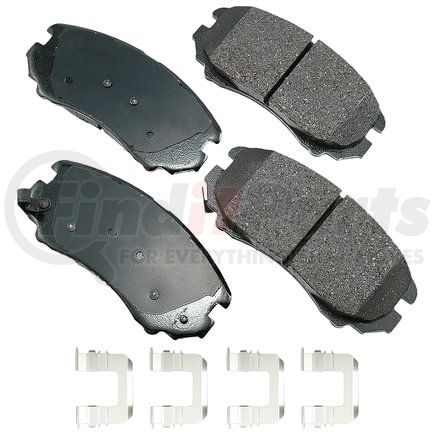 ACT924C by AKEBONO - ProACT Ultra Premium Ceramic Disc Brake Pad Kit