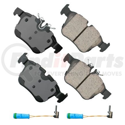 Akebono EUR1795 Disc Brake Pad Set EURO Ultra Premium Ceramic Disc Brake Pad Kit