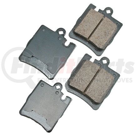 EUR873 by AKEBONO - EURO Ultra Premium Ceramic Disc Brake Pad Kit