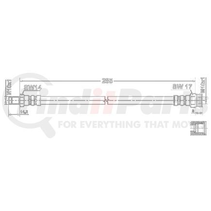 330604 by ATE BRAKE PRODUCTS - ATE Original Front Brake Hydraulic Hose for Smart 330604