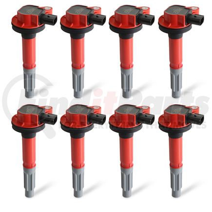 82488 by MSD - MSD Ignition Coil - Blaster - Ford 5.0L Coyote - Red - 8-Pack