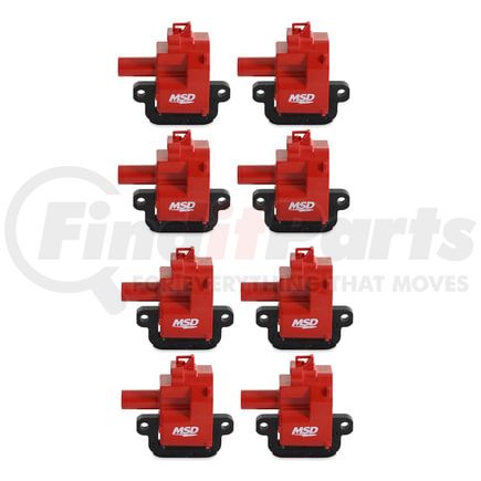 82628 by MSD - MSD Ignition Coil - GM LS Blaster Series - LS1/LS6 Engines - Red - 8-Pack