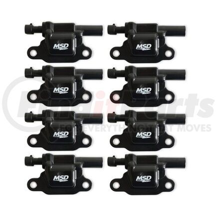 MSD 826583 Direct Ignition Coil Kit MSD Ignition Coil - Blaster Series - LS2/LS3/LS4/LS7/LS9 Engines -Black - 8-Pack