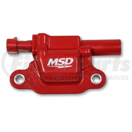 8266 by MSD - MSD Ignition Coil - Blaster Series - Gen V GDI Engine - Red - Square