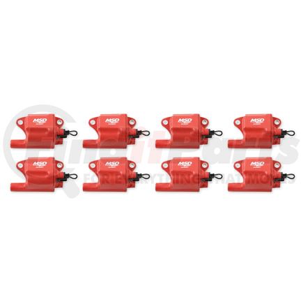 82878 by MSD - MSD Ignition Coil - Pro Power Series - GM LS2/LS7 Engines - Red - 8-Pack