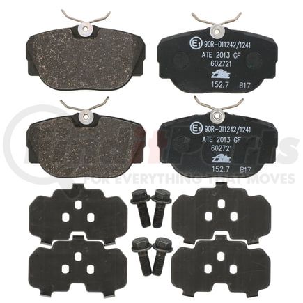 602721 by ATE BRAKE PRODUCTS - ATE Original Semi-Metallic Rear Disc Brake Pad Set 602721 for Land Rover