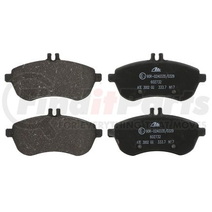 602732 by ATE BRAKE PRODUCTS - ATE Original Semi-Metallic Front Disc Brake Pad Set 602732 for Mercedes-Benz