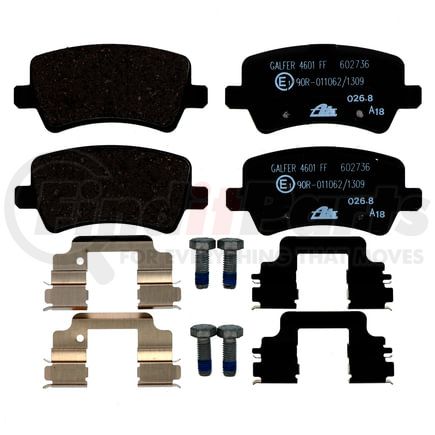 602736 by ATE BRAKE PRODUCTS - ATE Original Semi-Metallic Rear Disc Brake Pad Set 602736 for Volvo