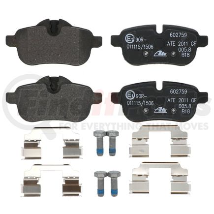 602759 by ATE BRAKE PRODUCTS - ATE Original Semi-Metallic Rear Disc Brake Pad Set 602759 for BMW