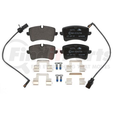 602773 by ATE BRAKE PRODUCTS - ATE Original Semi-Metallic Rear Disc Brake Pad Set 602773 for Audi