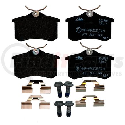 602894 by ATE BRAKE PRODUCTS - ATE Original Semi-Metallic Rear Disc Brake Pad Set 602894 for Audi, Volkswagen
