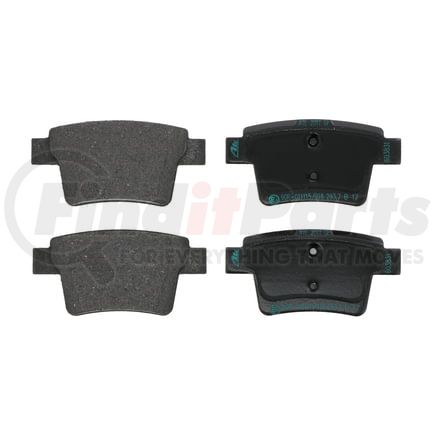 603831 by ATE BRAKE PRODUCTS - ATE Semi-Metallic Rear Disc Brake Pad Set 603831 for Ford, Jaguar, Mercury