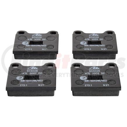 604028 by ATE BRAKE PRODUCTS - ATE Original Semi-Metallic Front Disc Brake Pad Set 604028 for Volkswagen