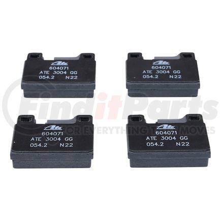 604071 by ATE BRAKE PRODUCTS - ATE Original Semi-Metallic Rear Disc Brake Pad Set 604071 for Porsche