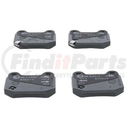 ATE Brake Products 604974 Disc Brake Pad Set ATE Original Semi-Metallic Rear Disc Brake Pad Set 604974 for Subaru