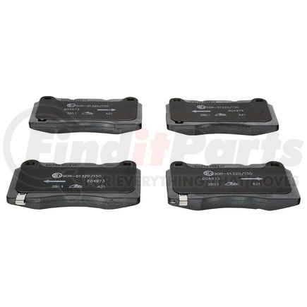 604973 by ATE BRAKE PRODUCTS - ATE Semi-Metallic Front Disc Brake Pad Set 604973 for Honda, Mitsubishi, Subaru