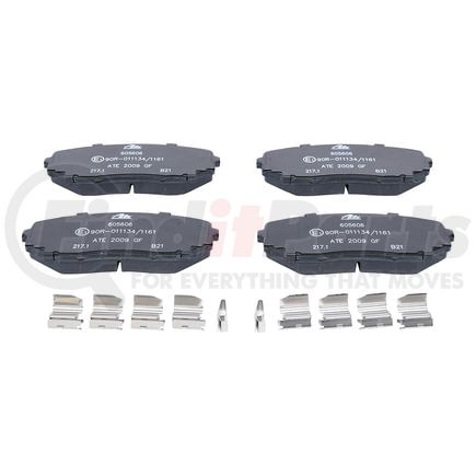 605606 by ATE BRAKE PRODUCTS - ATE Original Semi-Metallic Front Disc Brake Pad Set 605606 for Mazda