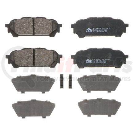 605628 by ATE BRAKE PRODUCTS - ATE Original Semi-Metallic Rear Disc Brake Pad Set 605628 for Saab, Subaru