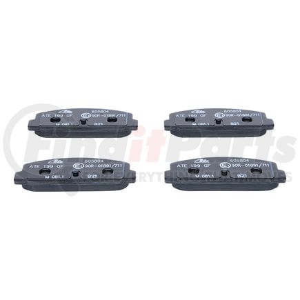 605804 by ATE BRAKE PRODUCTS - ATE Original Semi-Metallic Rear Disc Brake Pad Set 605804 for Mazda