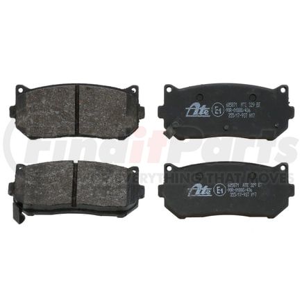 605871 by ATE BRAKE PRODUCTS - ATE Original Semi-Metallic Rear Disc Brake Pad Set 605871 for Kia