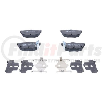 605874 by ATE BRAKE PRODUCTS - ATE Semi-Metallic Rear Disc Brake Pad Set 605874 for Hyundai, Kia, Nissan