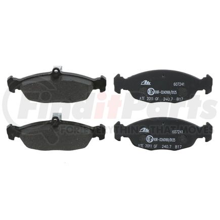 607241 by ATE BRAKE PRODUCTS - ATE Original Semi-Metallic Rear Disc Brake Pad Set 607241 for Jaguar