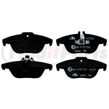 607244 by ATE BRAKE PRODUCTS - ATE Original Semi-Metallic Rear Disc Brake Pad Set 607244 for Mercedes-Benz