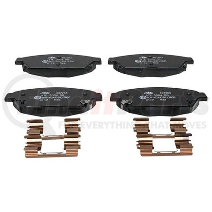 607263 by ATE BRAKE PRODUCTS - ATE Semi-Metallic Rear Disc Brake Pad Set 607263 for Buick, Cadillac, Chevrolet