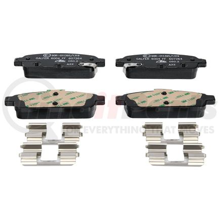 607264 by ATE BRAKE PRODUCTS - ATE Semi-Metallic Rear Disc Brake Pad Set 607264 for Buick, Cadillac, Chevrolet