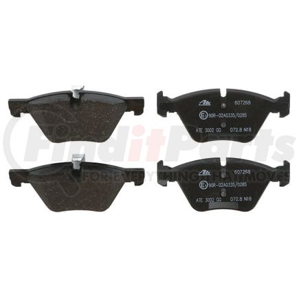 607268 by ATE BRAKE PRODUCTS - ATE Original Semi-Metallic Front Disc Brake Pad Set 607268 for BMW