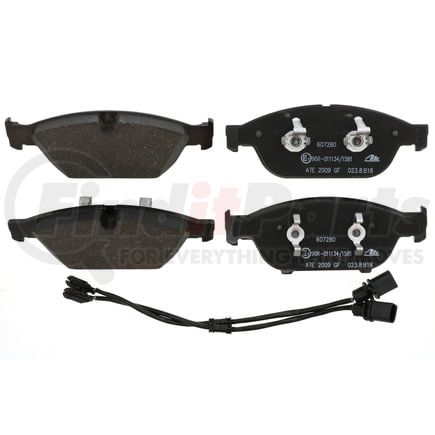 607280 by ATE BRAKE PRODUCTS - ATE Original Semi-Metallic Front Disc Brake Pad Set 607280 for Audi